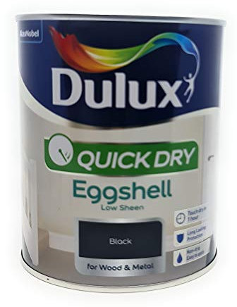 dulux quick dry eggshell black 750ml