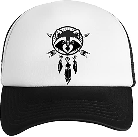 Raccoon Dream Catcher Boys Girls Baseball Classic Cap Unisex Adjustable Snapback