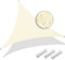 VOUNOT Toldo Vela de Sombra Triangular 3x3x3m, Toldo Parasol Terraza Protección Rayos UV Impermeable, para Exterior, Jardín, Patio, Beige