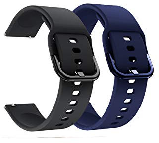 Angersi 22mm Silicona Suave Deporte Correa Reemplazo Banda para Xiaomi Haylou Solar LS05 /Haylou RT Reloj Inteligente