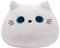 Tittaty Katze Plüschtier Kuscheltier Katzenkissen Weiches Stofftier Kopfkissen Plüsch Christmas Toy Weihnachten Geburtstagsfeier Geschenke Dekoration 28cm, Weiß