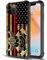 DAIZAG Hülle Kompatibel mit iPhone 12 Mini Hülle, Holzmaserung Flagge Feuerwehrmann Amerikanische Flagge 001 Hülle für iPhone 12 Mini Hüllen für Mann Frau, Rundumschutz Stoßfest Kratzer Case Cover