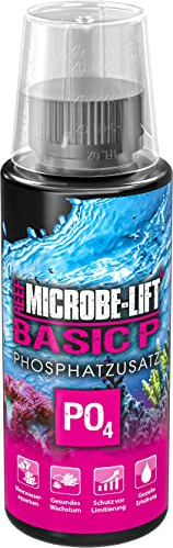 MICROBE-LIFT Basic P - 118 ml - Phosphat Zusatz zur kontrollierten Steigerung des PO4-Werts in Meerwasseraquarien, unterstützt Korallengesundheit.
