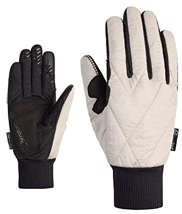 Ziener Damen DAGGI Fahrradhandschuhe, Winter | Wolle, gepolstert, Langfinger, Wolle, Silver beige, 7,5