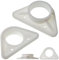 Renfort d'évier, 2 pièces, en blanc, en ABS, taille standard avec trou intérieur de Ø 36,5 mm, stabilisateur de robinet pour éviers en acier inoxydable à parois fines