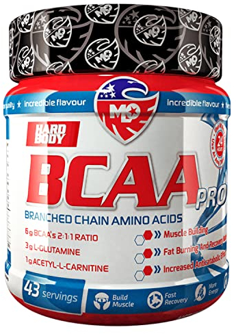 MLO BCAA Pro BCAA Pulver Verzweigtkettigen Aminosäuren für Muskelaufbau Aminosäuren Pulver mit Vitamin B6 6000 mg BCAA´s,1000 mg Glutamin Hochdosiert Glutenfrei Gut löslich 454g Grape
