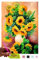 MISHBAY Diamond Painting Sonnenblumen - 30x40cm Diamond Painting Erwachsene - Diamant Painting Bilder Blumen - DIY 5D Satz Wand Dekor Diamantstickerei
