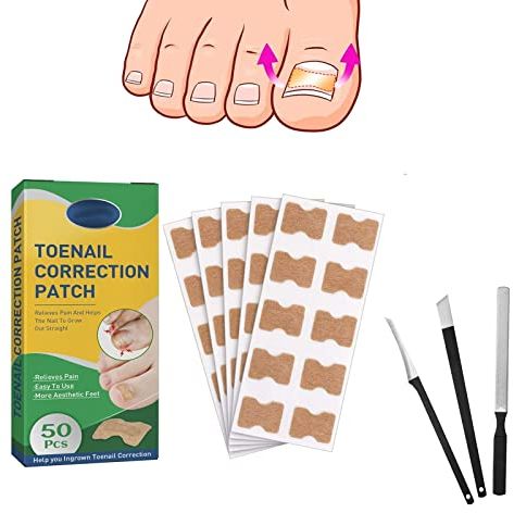 BARASH 50 STÜCKE Nagelpflaster, einfache Pflaster for Zehennägel, Korrektor for eingewachsene Zehennägel, Korrekturpflaster for Zehennägel, Korrekturpflaster for Nägel entlasten die Nagelrille