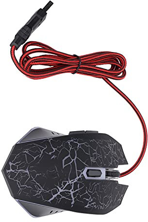 Tosuny Wired Gaming Mouse, Ergonomic Backlit Gaming Mice, Cool Breathing Light, 3200DPI Adjustable, USB Plug and Play, for PC Gamers