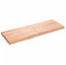 vidaXL Comptoir de Salle de Bain, Dessus d'Armoire avec Bord Vivant, Plan de Travail de Toilette, Marron Clair 140x50x(2-6) cm Bois Traité