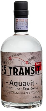 Aquavit 0.5l (40% Vol) No. 5574 - Akvavit DDR-Edition | F5 Transit | Schwechower Brennerei (1229)