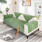 Aus Weichem Chenille Sofabezug 1/2/3/4 Sitzer L Form Sofa Couch überzug Ecksofa, Neue Universelle rutschfeste Sofa Überwurf, Solide Dicke Strukturierte Sofaschoner für Wohnzimmer(Grün, 90x210cm)