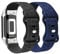 LXURY 2 Stück Silikon Armbänder für Fitbit Charge 3/ Charge 4 Armband, Weiches Leoparden Gravierte Sport Ersatzarmbänder Kompatibel mit Fitbit Charge 3/ Charge 4 Uhrenarmband für Damen und Herren (6)