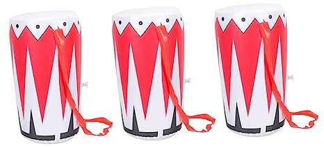 HEMOTON 3stücke Aufblasbare Hüfttrommel Aus PVC Junge Mädchen-Spielzeug Party-zubehör Leicht Zu Bedienen Flexibel Und Langlebig Für Singen Und Sprechen Üben