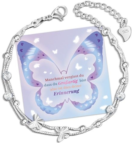 CheersLife Armband Damen Geschenke für Frauen Geburtstagsgeschenk für Frauen Schmetterling Armband FreundschaftsarmbäNder Weihnachtsgeschenke