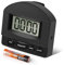 RISVOWO Eieruhr, Küchentimer, Digitaler Timer und Stoppuhr, Stoppuhr mit Einklappbarer Ständer, Timer mit Großem LCD-Display für Kochen, Backen, Sport, Studieren (Schwarz)