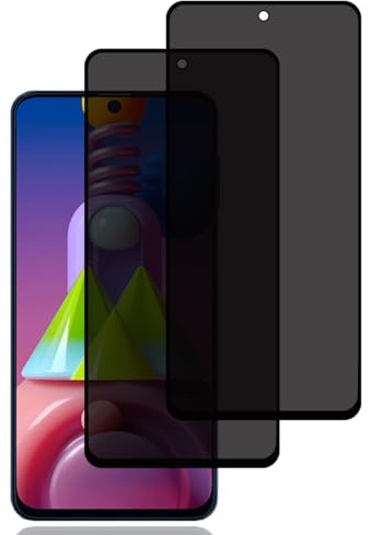 BCHKLAI Sichtschutz Schutzfolie für Samsung Galaxy M51 [2 Stück] | Privacy Schutzfolie, Privacy Schutzglas, 9H Härte, Kratzfest, Blasenfrei, Anti Spy Displayschutzfoli für Samsung Galaxy M51
