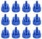 sourcing map 12pcs M3x6mm Knurled Thumb Screw Computer Case Threaded Hand Tighten Screws Aluminum Alloy for PC Case, Dark Blue