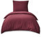 RUIKASI Bettwäsche 155x220 2teilig Rot - Burgundy Mikrofaser Bettwäsche-Sets Oeko-TEX, Bettbezüge 155 x 220cm + Kissenbezüge 80x80cm mit Reißverschluss, Weich und Bügelfrei
