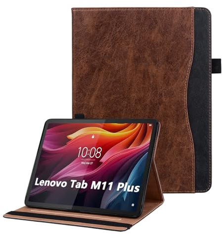 Cicili Hülle für Lenovo Tab M11 Plus/Lenovo Tab K11 Plus 11.4 Zoll 2024 Folio Schutzhülle mit Tasche Ständer PU Lederhülle Flip Case Cover für Tab K11 Plus Tablette,Braun