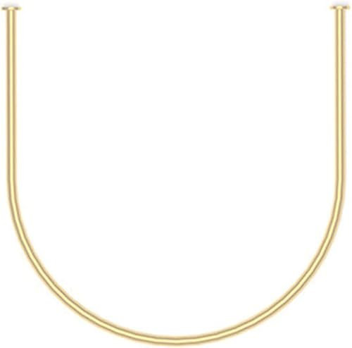 Umkleidekabinen-Vorhang-Metallstange – U-förmiger Raumteiler – an der Wand montierte Sichtschutz-Trennstange, Ankleidezimmer-Wand-Hängestange, Gold, 90 x 90 cm
