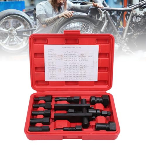 Extracteur de Roulement de Roue, 10 Pièces Extracteur de Roulements Intérieurs Moto 8-25 mm, Outil D'extraction de Roulements de Roue, Extracteur de Roulements à Billes