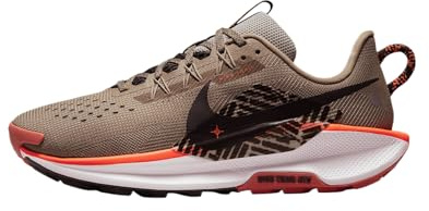 Nike Women's Pegasus Trail 5 Running Shoes, Khaki/Hyper Crimson/Vintage Coral/Velvet Brown, 8.5 UK