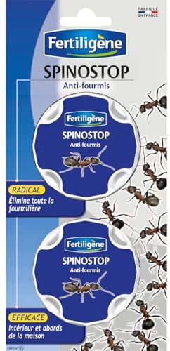 Fertiligène Boîte Anti-Fourmis Spin, 2 Boîtes de 10g, Action Radicale, Pour Intérieur et Extérieur