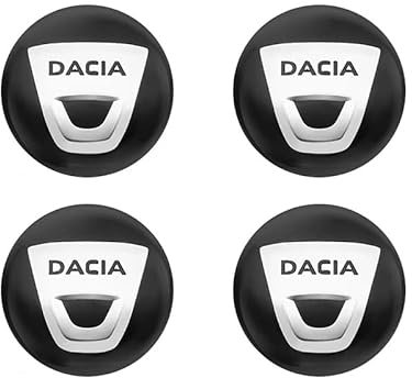 HONGYANFA 4 Stück 56mm Radkappen-Aufkleber für Dacia Duster Logan Sandero Lodgy Dokker Stepway Mcv 2, Radmitteldeckel Sticker Felgendekor Logos für Radkappen,A