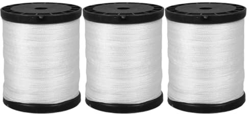 Mobestech 3rolls Nylon Masonry String Line Construction Twine Building Lines for Masonry Strong Flexible Cord for Bricklaying Fencing Projects