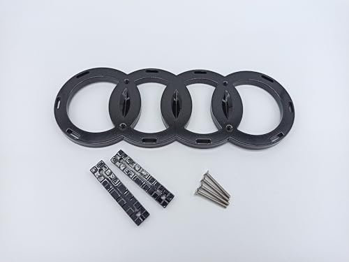 Supporto Emblema per Audi 273 mm, modelli A1/A3/A4/A5, compatibile con griglie originali, RS e nido d'ape, installazione facile, nero lucido