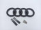 Supporto Emblema per Audi 273 mm, modelli A1/A3/A4/A5, compatibile con griglie originali, RS e nido d'ape, installazione facile, nero lucido