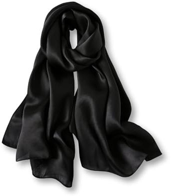 PoeticEHome Seidenschal Damen aus 100% Maulbeerseide, 170 x 53 cm | Weicher, leichter Langschal für Hals und Schultern; künstlerischer Print, ganzjährig tragbar und geschenkfertig verpackt