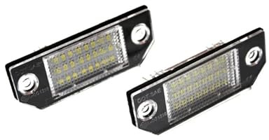 HPTOUY 2 stücke for Ford Kennzeichenbeleuchtung for Ford for Focus MK2 for Ford for Focus C-MAX Kennzeichenleuchte Fehlerfrei 6000k Weiß