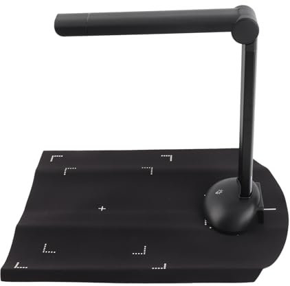 Dokumentbuch Kamera Scanner High Definition USB Port LED Light OCR -Funktion kompatibel mit für die Klassenzimmer -Büro -Bibliothek Bank Meeting Plastic Aluminiumlegierung (H4)