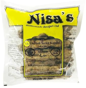 Nisa's 18 Chicken Seekh Kebab Delicious Juicy Ready to Cook Frozen Kebab Made with Tender Chicken and Authentic Indian Spices 1115g Pack of 1