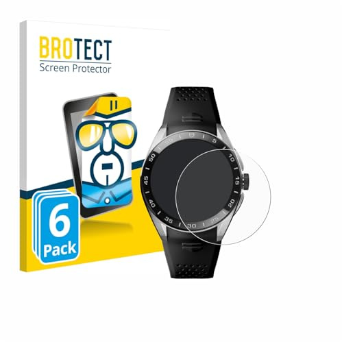 BROTECT Schutzfolie für TAG Heuer Connected Calibre E5 | (45 mm) 6 Stück Transparenter Displayschutz Made in Germany Klare Displayschutz-Folie Clear Einfache Montage Case-Friendly