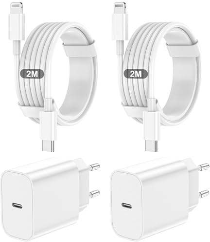 iPhone Ladekabel,2er-Pack 20w USB C Handy Ladegeräte Für Apple Schnellladegerät USB C Auf Lightning Kabel 2M+2M Für iPhone 14/Pro/Max/Promax/13/12/11/Xs/Xr/X/8/7/Plus/IPad Charger schnellladekabel