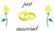 UB Fahne/Flagge Just Married Heiraten Hochzeitsfahne 90 cm x 150 cm Neuware!