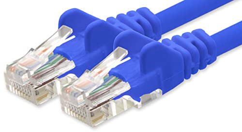 1aTTack.de 5m Cavo di Rete blu - 1x - Cat.6 Ethernet Gigabit Lan RJ45 10 100 1000 Mbit s - Cavo Patch UTP compatibile con Cat.5 Cat.5e Cat.7 Cat.8 - blu - 1x - 5m