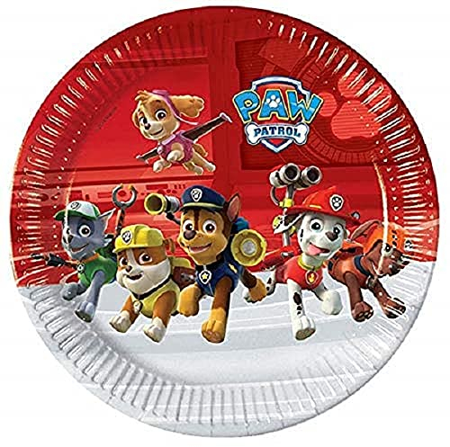Paw Patrol 8 Pappteller, 23 cm