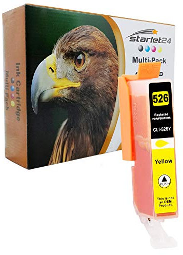 1x Yellow Tintenpatrone kompatibel zu Canon CLI-526 iP4800 iX6550 MG5100 MX710