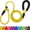TagME Réfléchissant Laisse Coulissante, Laisse Corde de Dressage pour Petits Chien, Ø12mm x 185cm, Jaune