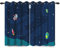 YONGFOTO 117x183cm Karikatur Muster Vorhänge, Kühle Spaceman Rakete Planeten Sterne im Weltraum für Wohnzimmer Kinderzimmer Home Set, 2 Paneele mit Öse
