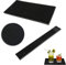 3 Piezas Alfombra de Servicio para Bar, Tapetes Bar, Alfombrilla de Servicio de Barra de Goma, Estera para Derrames de Barra de Goma, para Bar o Uso Doméstico, Arreglar Copas de Vino (Negro)