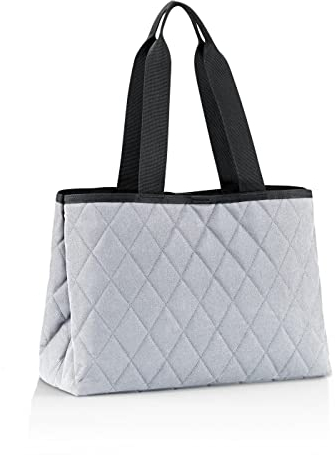 reisenthel classic shopper L rhombus light grey Geräumige Shopping Bag und edle Handtasche in einem Aus wasserabweisendem Material