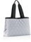 reisenthel classic shopper L rhombus light grey Geräumige Shopping Bag und edle Handtasche in einem Aus wasserabweisendem Material