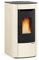 Sabry - Stufa a Pellet 7 kW Ventilata Serbatoio 23 Kg, Avorio