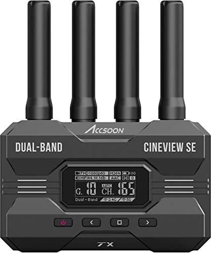 Accsoon CineView WIT04-SE-TX Video Transmitter Dual-band SDI&HDMI Wireless 1200ft(350m) Range up to 4 Monitor Devices 2.4+5Ghz 1080p 60fps Latency less than 0.05s (SDI and HDMI TX Only)