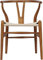 Tomile Holz Esszimmerstuhl, Moderner Y-förmiger Stuhl mit Hanfsitz und Armlehnen Esche Massivholz Hans Wegner Stuhl für Esszimmer und Wohnzimmer(Ash Wood, Walnuss Color)